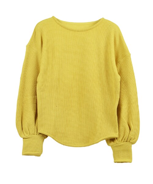 STYLEBLOCK（スタイルブロック）の「ヘア糸ニットソープルオーバー（Tシャツ/カットソー・レディース・ラベンダー/イエロー/グレー/ブラック・M）」の4枚目の写真