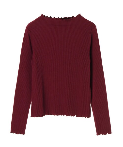 Green Parks(グリーンパークス)の「・トタンテレコボトルネックロンT(トップス・オフホワイト/杢グレー/ブラック/ダークピンク/キャメル/ネイビー・F)」の9枚目の写真