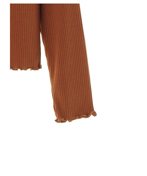 Green Parks(グリーンパークス)の「・トタンテレコボトルネックロンT(トップス・オフホワイト/杢グレー/ブラック/ダークピンク/キャメル/ネイビー・F)」の4枚目の写真