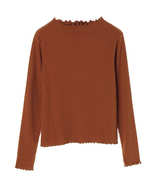 Green Parks(グリーンパークス)の「・トタンテレコボトルネックロンT(トップス・オフホワイト/杢グレー/ブラック/ダークピンク/キャメル/ネイビー・F)」の10枚目の写真