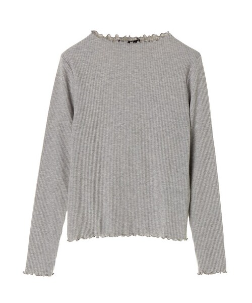 Green Parks(グリーンパークス)の「・トタンテレコボトルネックロンT(トップス・オフホワイト/杢グレー/ブラック/ダークピンク/キャメル/ネイビー・F)」の7枚目の写真