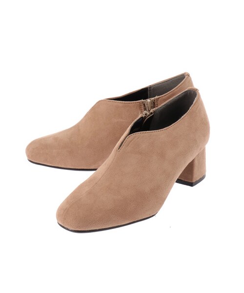 Green　Parks（グリーンパークス）の「・スクエアトゥブーティー（シューズ・ブラック/ボルドー/ベージュ/ブラウン・S/M/L）」の9枚目の写真