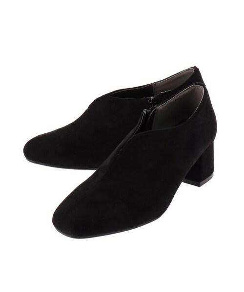 Green　Parks（グリーンパークス）の「・スクエアトゥブーティー（シューズ・ブラック/ボルドー/ベージュ/ブラウン・S/M/L）」の7枚目の写真