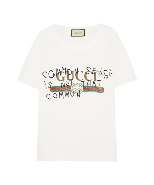 Gucci グッチ の Gucci Printed Cotton Jersey T Shirt White Tシャツ カットソー Wear