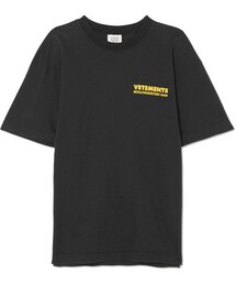 VETEMENTS | Vetements - Metal Oversized Printed Cotton-jersey T-shirt - Black(Tシャツ/カットソー)