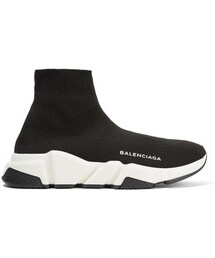 BALENCIAGA | Balenciaga - Speed Stretch-knit High-top Sneakers - Black(スニーカー)