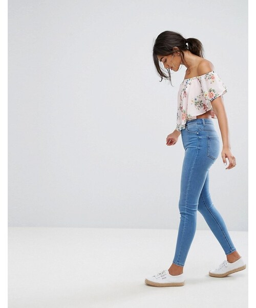 jeans skinny high waist bershka