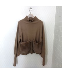 Lilly Lynque | LILLY  LYNQUE　ファーポケット付タートルニット(ニット/セーター)