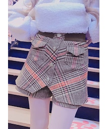 Bobon21 | タータンチェック柄スカパン-全３色-(その他パンツ)