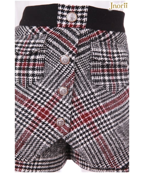 Bobon21（ボボンニジュウイチ）の「タータンチェック柄スカパン-全３色-（その他パンツ・レディース・ブラウン/ブラック/グリーン・S/M/L）」の2枚目の写真