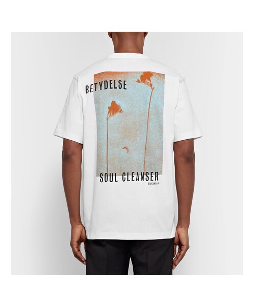 Acne Studios（アクネストゥディオズ）の「Acne Studios Jaceye Printed Cotton-Jersey T-Shirt（Tシャツ/カットソー・メンズ・White・L/XL/S/M/XS）」の3枚目の写真