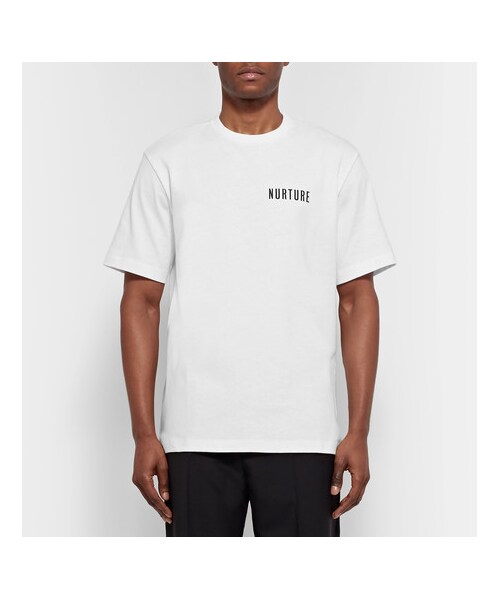 Acne Studios（アクネストゥディオズ）の「Acne Studios Jaceye Printed Cotton-Jersey T-Shirt（Tシャツ/カットソー・メンズ・White・L/XL/S/M/XS）」の4枚目の写真