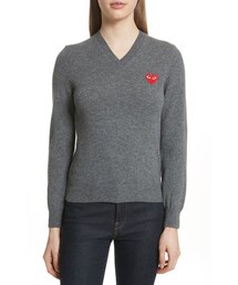 COMME des GARCONS | Women's Comme Des Garcons Play Wool V-Neck Sweater(ニット/セーター)