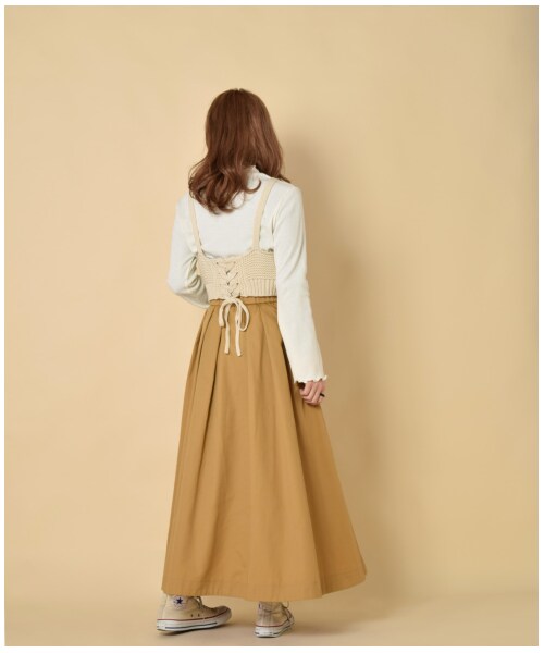 w closet（ダブルクローゼット）の「ケーブル編みビスチェ×インナー