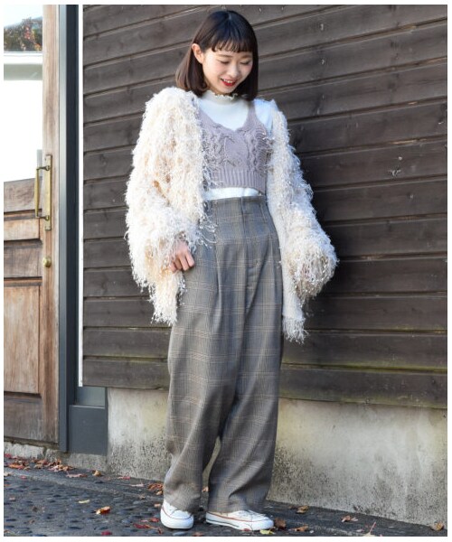 w closet（ダブルクローゼット）の「ケーブル編みビスチェ×インナー