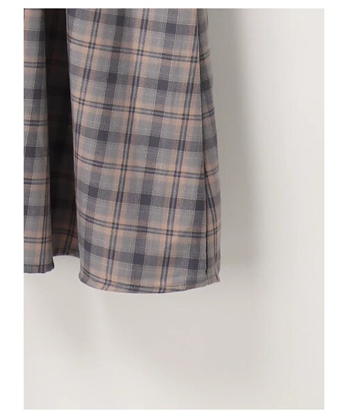 ehka sopo（エヘカソポ）の「レース付きチェックワンピース（ワンピース/ドレス・グレー/レッド/グリーン・M）」の5枚目の写真