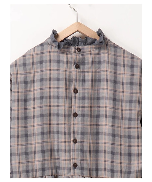 ehka sopo（エヘカソポ）の「レース付きチェックワンピース（ワンピース/ドレス・グレー/レッド/グリーン・M）」の6枚目の写真