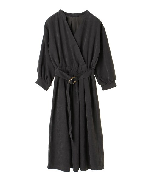 YECCA VECCA（イェッカヴェッカ）の「・カシュクールワンピース（ワンピース/ドレス・チャコールグレー/キャメル・F）」の10枚目の写真
