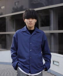 LIDNM | LIDnM×RYO ドライウールタッチオープンカラーシャツ(シャツ/ブラウス)