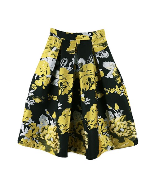 DINT（ディント）の「エリカフラワーロングスカート（スカート・レディース・Other/Yellow・S/M）」の2枚目の写真