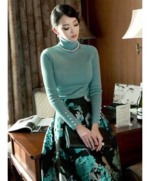 DINT | ケニーパールニットポロトップ(ニット/セーター)