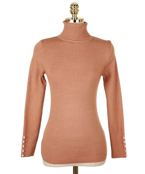 DINT（ディント）の「ケニーパールニットポロトップ（ニット/セーター・レディース・Other/White/Orange/Blue・one(44~66size)）」の4枚目の写真