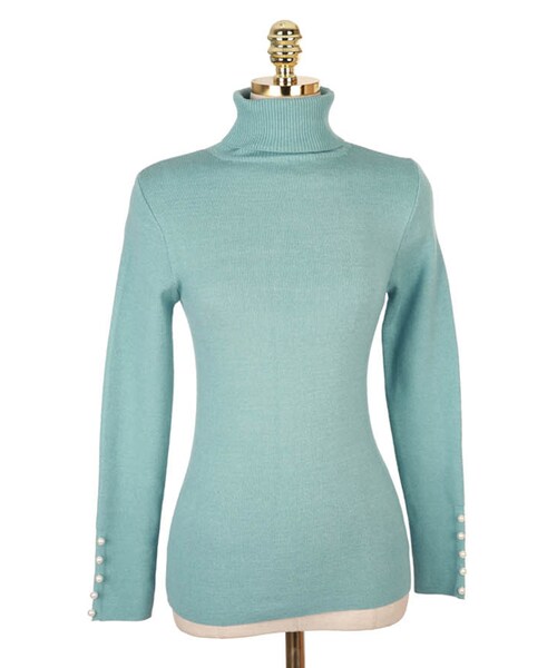 DINT（ディント）の「ケニーパールニットポロトップ（ニット/セーター・レディース・Other/White/Orange/Blue・one(44~66size)）」の5枚目の写真