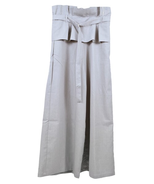 STYLEBLOCK（スタイルブロック）の「ツイルウエストタックワイドパンツ（その他パンツ・レディース・ライトベージュ/イエロー/グレー/ブラック・M）」の3枚目の写真