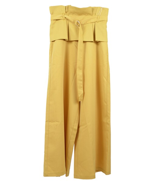 STYLEBLOCK（スタイルブロック）の「ツイルウエストタックワイドパンツ（その他パンツ・レディース・ライトベージュ/イエロー/グレー/ブラック・M）」の4枚目の写真