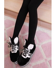 Bobon21 | うさ耳モコモコファースニーカー-全２色-(スニーカー)