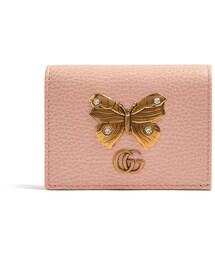 GUCCI(グッチ)正規品/関税送料込み Butterfly Wallet Gucci Pink Leather Butterfly Farfalla Continental Wallet