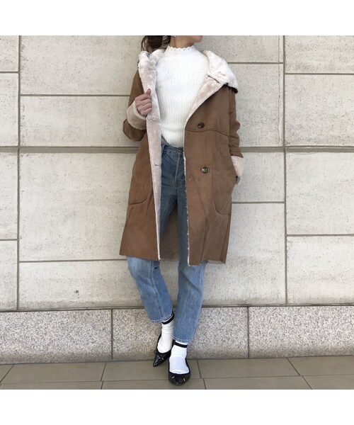 copine（コピン）の「★再入荷★柔らかプチハイネック＆袖フレアニットソー (5color)【クリックポスト対象商品】（ニット/セーター・レディース・その他）」の7枚目の写真