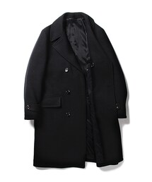 WAKO MARIA ウールチェスターコート ウール混チェスターコート グレーグレンチェック MAJI【AOKI公式