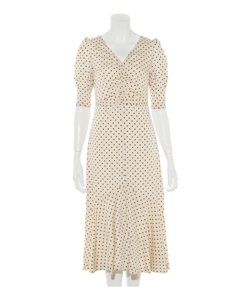 【LILY BROWN】新品☆リリーブラウン☆ドットワンピース【0】 リリーブラウン LILY BROWN フリルワンピース （DOT） -靴