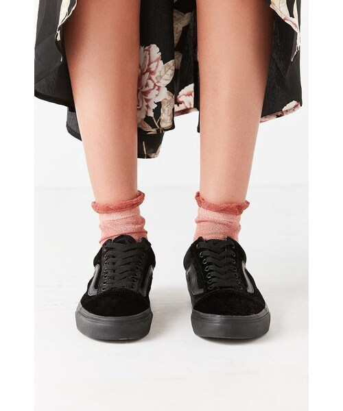 VANS（バンズ）の「Vans Velvet Old Skool Sneaker（スニーカー・レディース・Black・W 5/M 3.5/W 7/M 5.5/W 8.5/M 7/W 8/M 6.5/W 9/M 7.5）」の6枚目の写真
