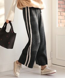 DHOLIC | ダブルラインニットワイドパンツ(その他パンツ)