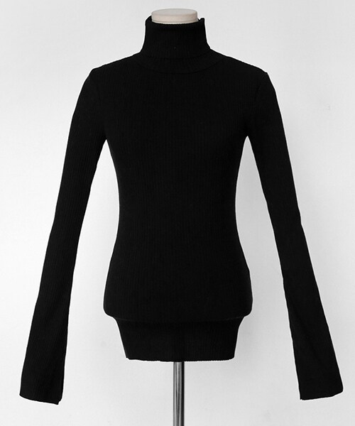 DHOLIC（ディーホリック）の「ベルスリーブタートルネックニット（Tシャツ/カットソー・レディース・ホワイト/グレー/ピンク/ブラック・FREE）」の2枚目の写真