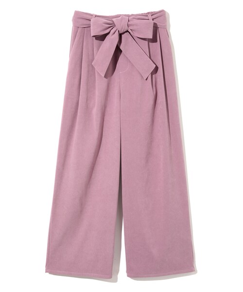 GRL（グレイル）の「ウエストリボン付ワイドパンツ（その他パンツ・レディース・ブラック/ブラウン/グレー/ラベンダー/キャメル/ピンクベージュ/グレージュ・M）」の6枚目の写真