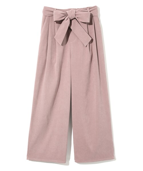 GRL（グレイル）の「ウエストリボン付ワイドパンツ（その他パンツ・レディース・ブラック/ブラウン/グレー/ラベンダー/キャメル/ピンクベージュ/グレージュ・M）」の7枚目の写真