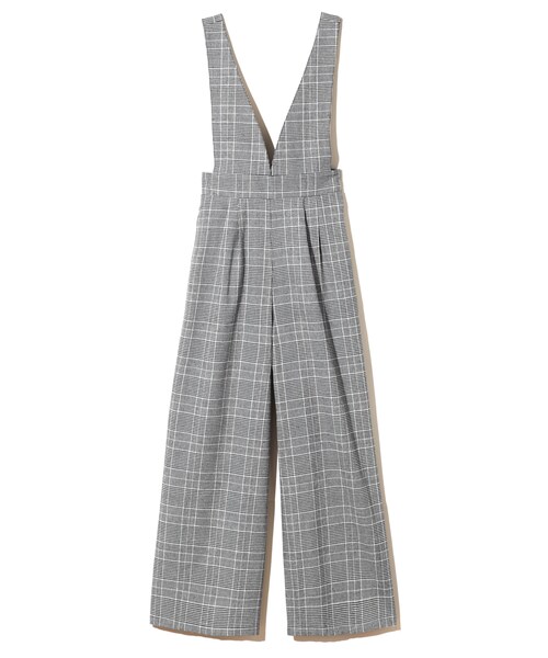 GRL(グレイル)の「グレンチェックオールインワン(つなぎ/オールインワン・レディース・ブラック/ブラウン・M)」の1枚目の写真