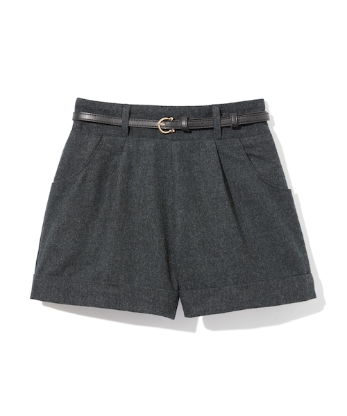 GRL（グレイル）の「ベルト付ショートパンツ（その他パンツ・レディース・ブラック/チャコール・M）」の2枚目の写真
