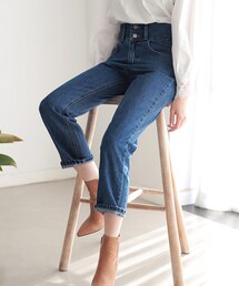 DHOLIC | ダブルボタンデニムパンツ(デニムパンツ)