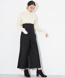 ELIN（エリン）の「ハイウエストクロップドワイドパンツ（）」 - WEAR