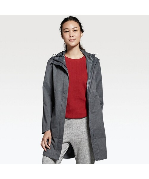 UNIQLO（ユニクロ）の「ブロックテックコート＋EC（その他アウター・レディース・NAVY 69/WINE 19/BLACK 09/GRAY 06/OLIVE 57・M/S/XXL/XS/XL/L/3XL）」の3枚目の写真