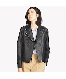UNIQLO | ネオレザーライダースジャケット(その他アウター)
