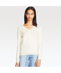 UNIQLO | カシミヤVネックセーター（長袖）(ニット/セーター)