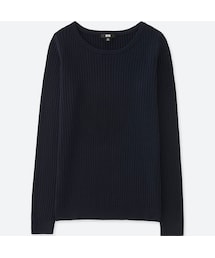 UNIQLO | コットンカシミヤリブセーター（長袖）(ニット/セーター)