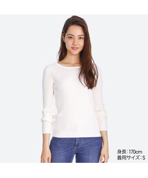 UNIQLO | コットンカシミヤリブセーター（長袖）(ニット/セーター)
