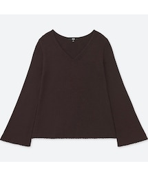 UNIQLO | メリノブレンドベルスリーブセーター（長袖）(ニット/セーター)