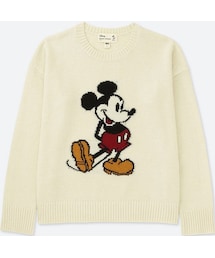 UNIQLO | ミッキー スタンズ クルーネックセーター（長袖）＋E(ニット/セーター)